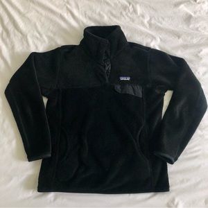 Women's Patagonia Re-Tool Snap-T Fleece Pullover - Black